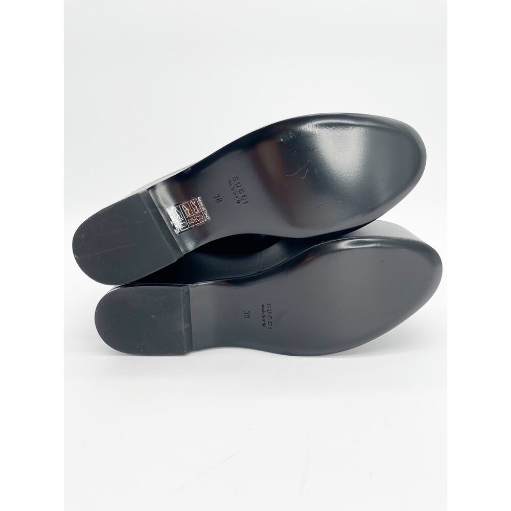 Gucci Ancora S/S 2024 Runway Black Leather Horsebit Platform Loafers IT 38 - Picture 16 of 16